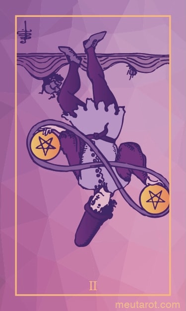 Two of Pentacles Reversed